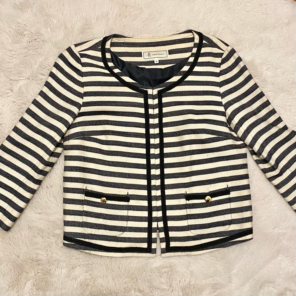 Nautical striped blazer